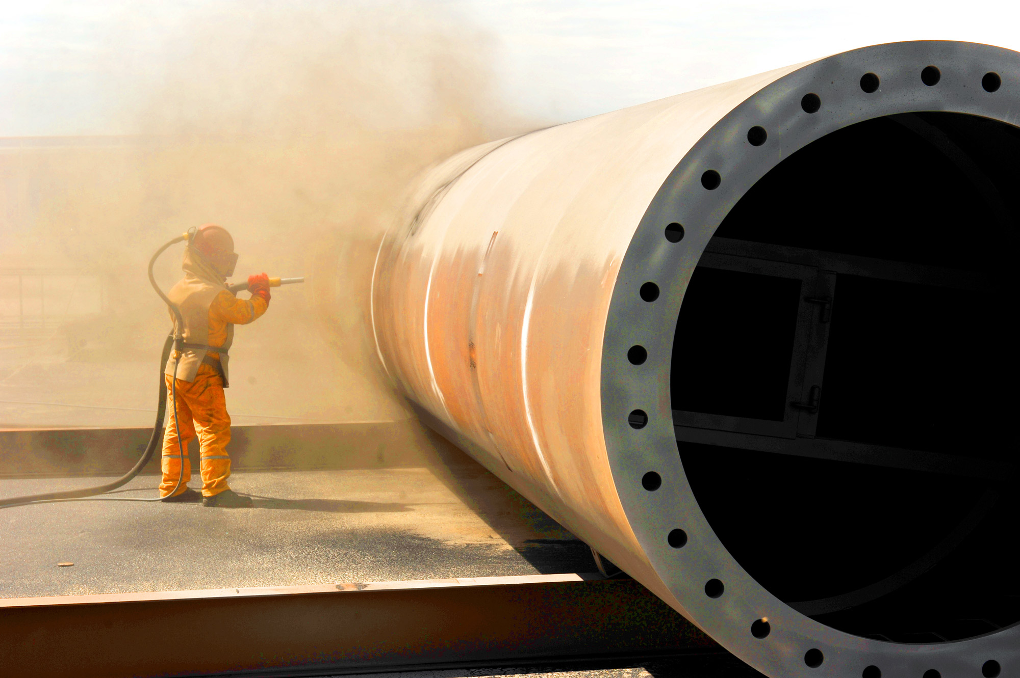 Sandblasting & Coating operations where compressed air is used